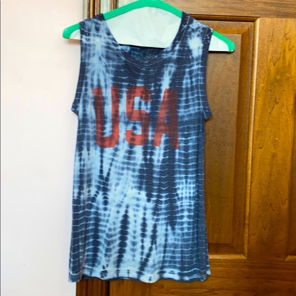 USA tie-dyed tank top